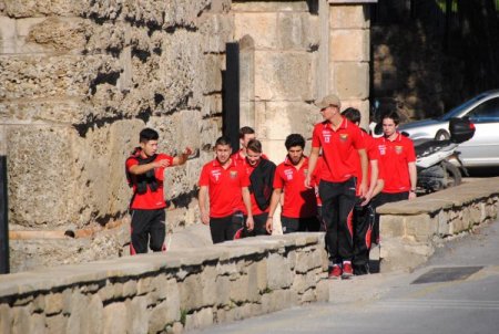 Avusturyalı futbolcular, Side'de Roma dönemi eserlerini yerinde gördü