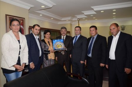 Azerbaycan heyetinden, Belediye Başkanı Korkmaz'a ziyaret