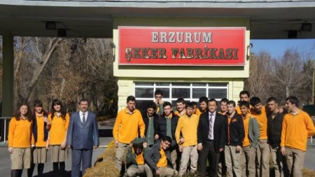 Aziziye öğrencileri şekerin yapımını inceledi