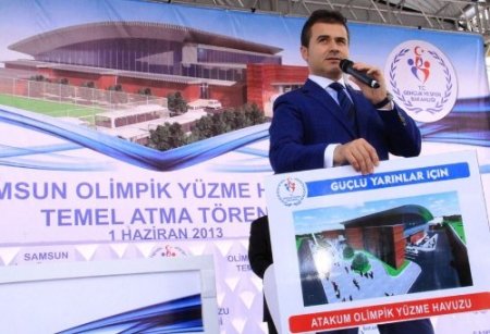 Bakan Kılıç, Samsun Olimpik Yüzme Havuzu Projesi’nin temelini attı