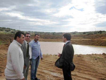 Balıkesir'in Tatlıpınar köyünde hayvan içme suyu göleti tamamlandı