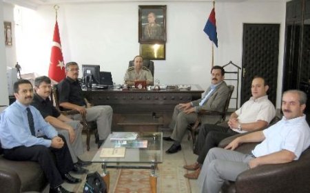 Bartın Aktif İşadamları Derneği Üyeleri, İl Jandarma Alay Komutanı Yıldırım'ı Ziyaret Etti