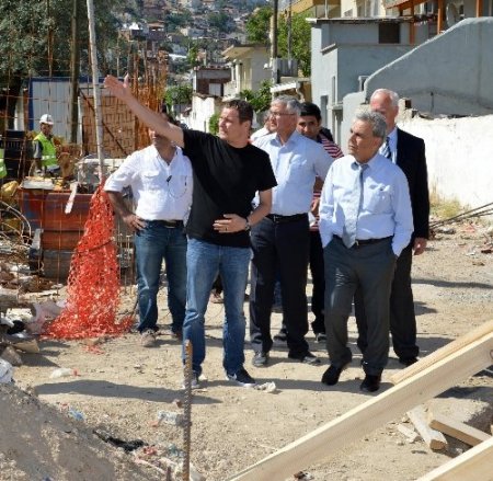 Başkan Kocaoğlu, şantiyelerdeki çalışmaları inceledi