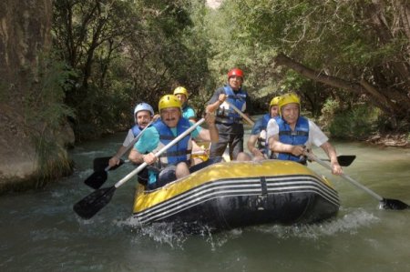 Başkanların rafting heyecanı