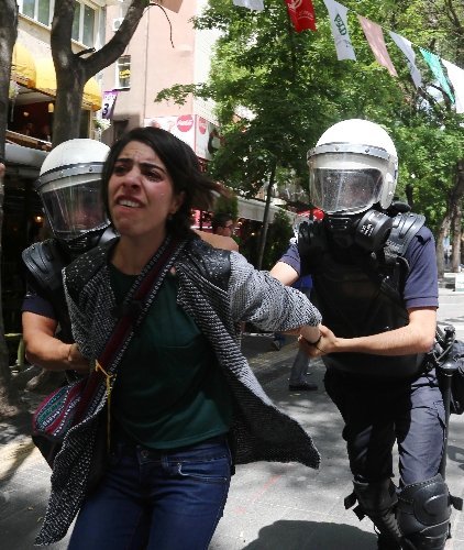 Başkent'te Reyhanlı protestosuna polis müdahalesi: 10 gözaltı
