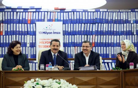 Başörtüsüne özgürlük için toplanan 12 milyon 300 bin imza teslim edildi