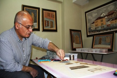 Bazalt taşı, Mahmut hocanın elinde sanata dönüşüyor