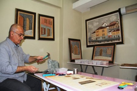 Bazalt taşı, Mahmut hocanın elinde sanata dönüşüyor