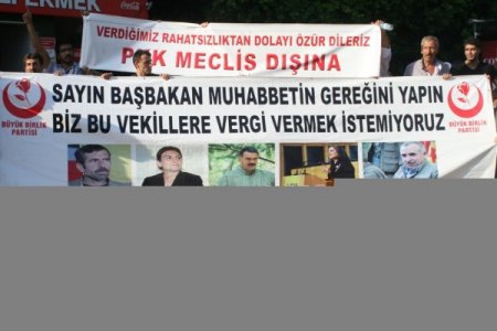 BBP'den, Antalya'da terör örgütüne karşı eylem