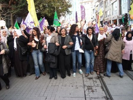 Bdp'li Kadınlardan 'kadına Şiddete Hayır' Protestosu