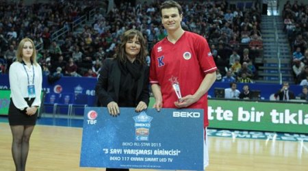 Beko All-Star üç sayı yarışması galibi; Kirk Penney