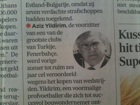 Belçika basını şike haberlerinde Aziz Yıldırım’a yer verdi