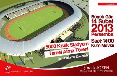 Belediye, stadyum temelini Sevgililer Günü'nde Gürsel Tekin'le atacak