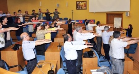 Belediye personeline işyeri egzersizleri eğitimi verildi