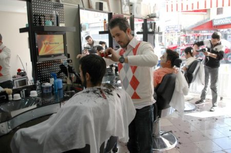 Berberlerde de bayram mesaisi başladı