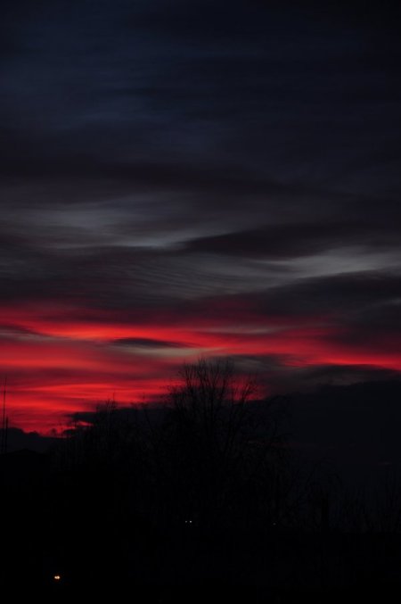Beyaz şehirde güne rengarenk uğurlama