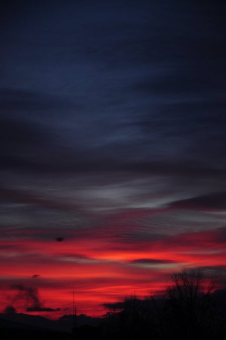 Beyaz şehirde güne rengarenk uğurlama