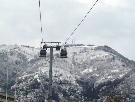 Beyaza bürünen Ordu'yu seyretmek için Boztepe'ye akın ettiler