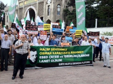 Beyazıt Meydanı'nda Esed Protestosu