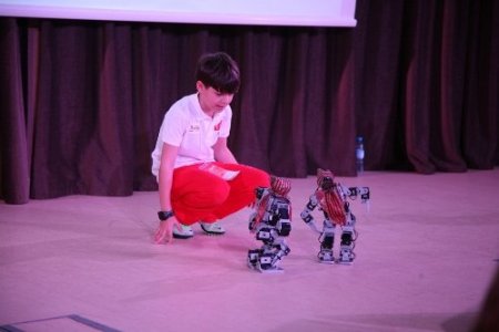 Bilişim olimpiyatlarına, kolbastı oynayan robotlar damgasını vurdu