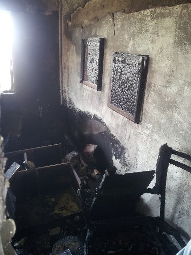 Bir anda alev alan televizyon yangına sebep oldu