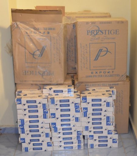 Birecik'te 5 bin paket gümrük kaçağı sigara ele geçirildi