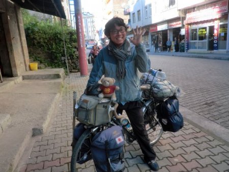 Bisiklet üzerinde 13 bin 500 kilometre yol katetti