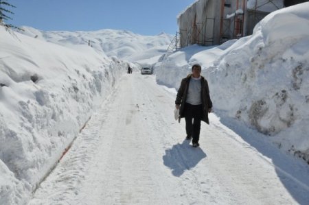 Bitlis'te Evler Kar Altında Kaldı