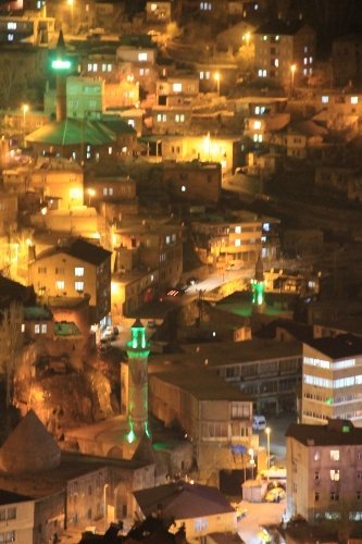 Bitlis'te Kutlu Doğum Haftası nedeniyle minareler ışıl ışıl