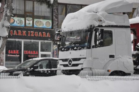 Bitlis'te tek katlı evler kara gömüldü