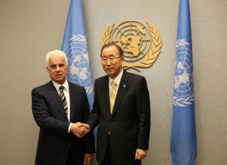 BM Genel Sekreteri Ban, Derviş Eroğlu ile görüştü