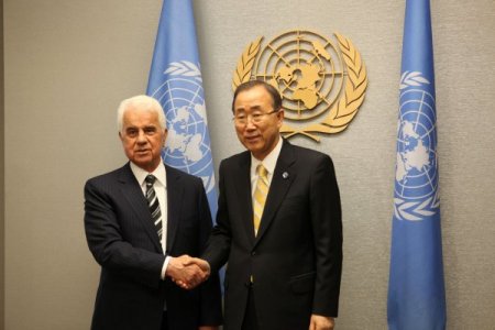 BM Genel Sekreteri Ban, Derviş Eroğlu ile görüştü