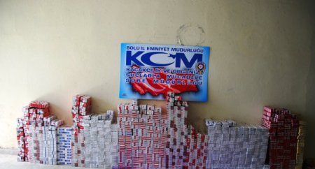 Bolu'da kaçak sigara operasyonu