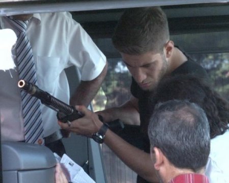 Bomba ihbari yapılan otobüste av tüfeği bulundu (Özel)