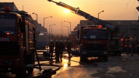 Boya fabrikasındaki yangın kontrol altında