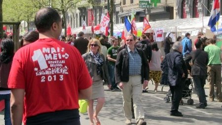 Brüksel’de 1 Mayıs şenlik havasında geçti