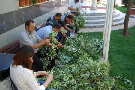 bu belediyedeki gelen misafirlere doğal ıhlmur ve kekik ikram ediliyor