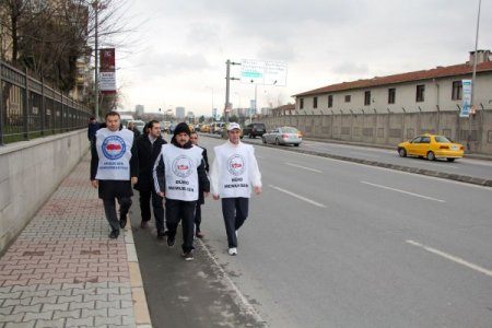 Büro memurlarının özlük hakları için Ankara'ya yürüyüş
