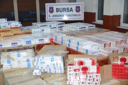 Bursa'da 24 bin paket sigara ve 14 bin 440 poşet kahve ele geçirildi