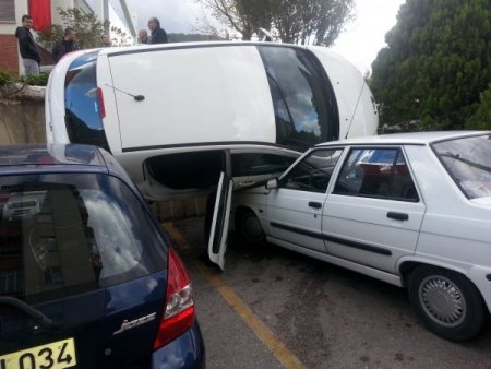 Bursa’da otoparkta ilginç kaza