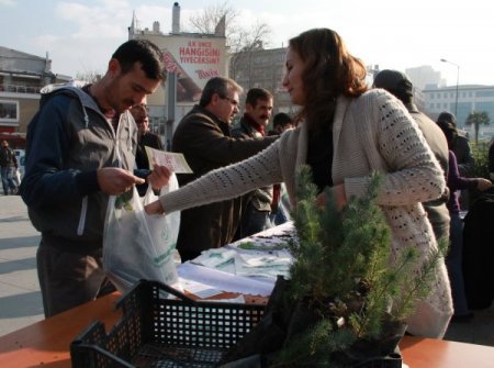 Bursa'da yeni yıl öncesinde 15 bin fidan dağıtıldı