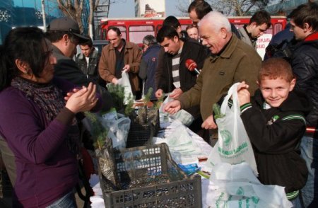 Bursa'da yeni yıl öncesinde 15 bin fidan dağıtıldı