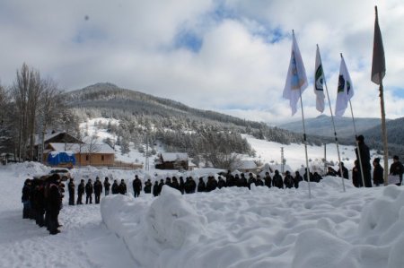 Bursalı izciler kış kampında
