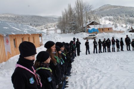 Bursalı izciler kış kampında