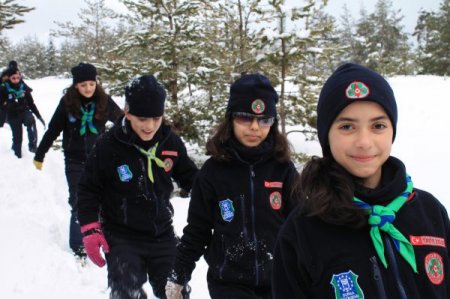 Bursalı izciler kış kampında