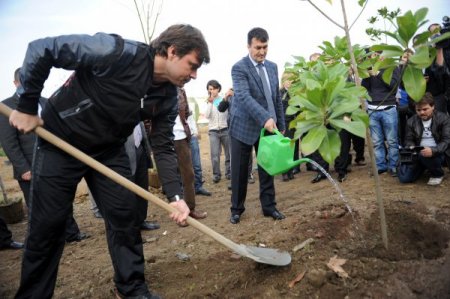 Bursaspor Teknik Direktörü Ertuğrul Sağlam fidan dikti
