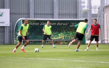 Bursaspor'da hüzünlü antrenman