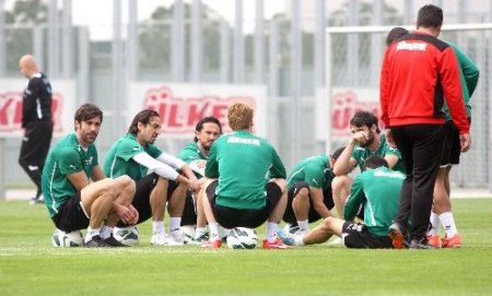 Bursaspor'da hüzünlü antrenman