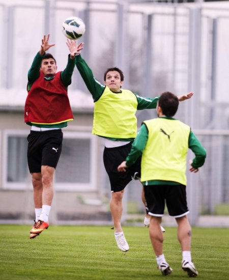 Bursaspor'da neşeli antrenman