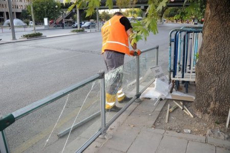 Büyükşehir, kırılan bariyer ve sökülen kaldırımlar için yargıya gidiyor